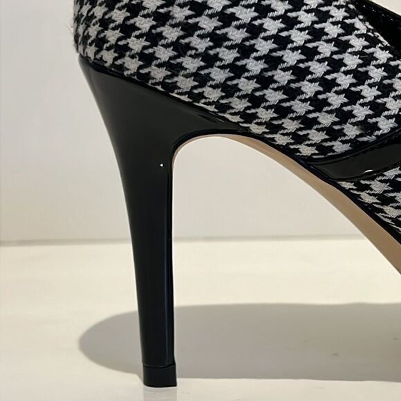 Marc Fisher Black/White Houndstooth Heel Pumps Shoes Size 9 - Picture 6 of 14